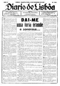 Quarta,  2 de Fevereiro de 1927