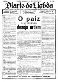 Sábado, 12 de Fevereiro de 1927