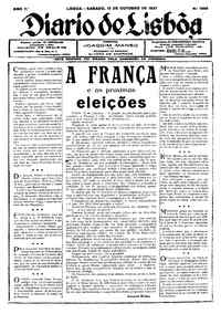 Sábado, 15 de Outubro de 1927