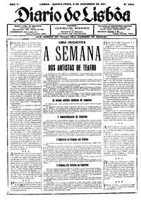 Quinta,  8 de Dezembro de 1927