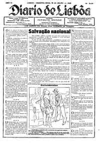 Quarta, 18 de Julho de 1928 (1ª edição)