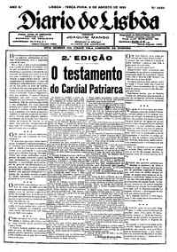 Terça,  6 de Agosto de 1929 (2ª edição)