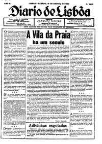 Sábado, 10 de Agosto de 1929 (1ª edição)