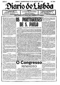 Quarta, 14 de Agosto de 1929 (1ª edição)