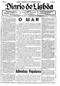 Sábado, 24 de Agosto de 1929 (1ª edição)