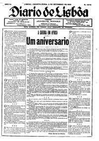 Quarta,  4 de Setembro de 1929 (2ª edição)