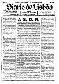 Sexta,  6 de Setembro de 1929 (2ª edição)