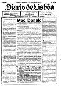 Sábado,  7 de Setembro de 1929 (2ª edição)