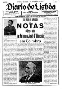 Sábado,  2 de Novembro de 1929 (1ª edição)