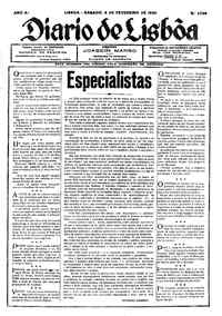 Sábado,  8 de Fevereiro de 1930