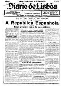 Quarta, 15 de Abril de 1931 (1ª edição)