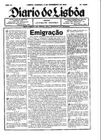 Sábado,  3 de Novembro de 1934