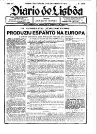 Sexta,  6 de Setembro de 1935 (1ª edição)