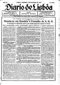 Domingo,  6 de Outubro de 1935 (1ª edição)