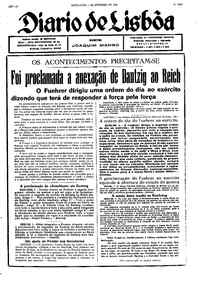 Sexta,  1 de Setembro de 1939 (1ª edição)