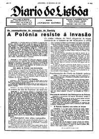 Sexta,  1 de Setembro de 1939 (2ª edição)