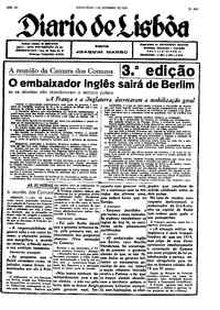 Sexta,  1 de Setembro de 1939 (3ª edição)