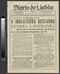 Domingo,  3 de Setembro de 1939 (1ª edição)