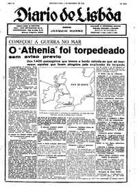 Segunda,  4 de Setembro de 1939 (2ª edição)