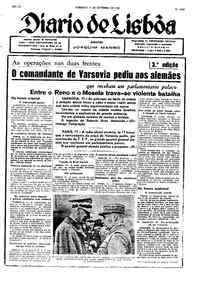 Domingo, 17 de Setembro de 1939 (3ª edição)