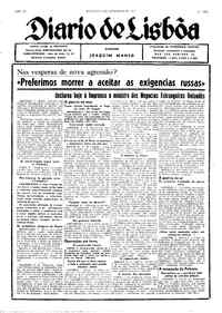 Domingo,  5 de Novembro de 1939 (2ª edição)