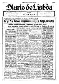 Domingo, 12 de Novembro de 1939 (2ª edição)