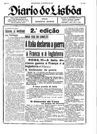 Segunda, 10 de Junho de 1940 (2ª edição)