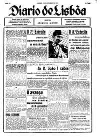 Sábado,  4 de Setembro de 1943 (1ª edição)