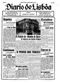 Quarta,  8 de Setembro de 1943 (2ª edição)