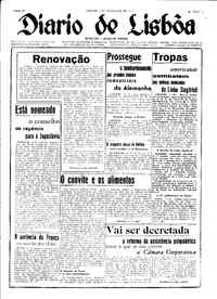 Sábado,  3 de Fevereiro de 1945 (2ª edição)