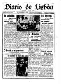 Domingo,  6 de Abril de 1947 (1ª edição)