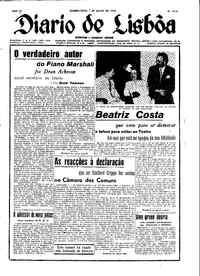 Quinta,  7 de Julho de 1949 (1ª edição)