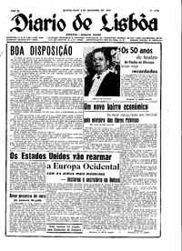 Quinta,  8 de Dezembro de 1949