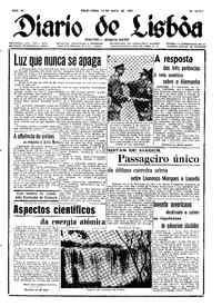 Terça, 13 de Maio de 1952