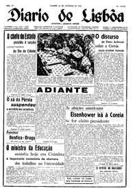 Sábado, 25 de Outubro de 1952 (1ª edição)