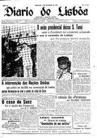 Domingo,  9 de Setembro de 1956 (1ª edição)