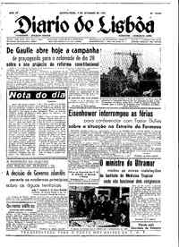 Quinta,  4 de Setembro de 1958 (1ª edição)