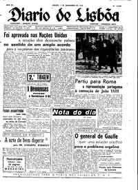 Sábado,  1 de Novembro de 1958 (2ª edição)