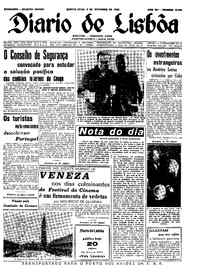 Quinta,  8 de Setembro de 1960