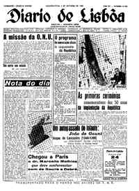 Segunda,  3 de Outubro de 1960 (1ª edição)