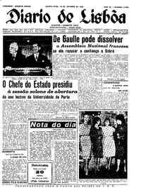 Quinta, 20 de Outubro de 1960