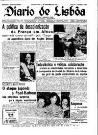 Quarta,  7 de Dezembro de 1960 (1ª edição)