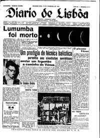 Segunda, 13 de Fevereiro de 1961