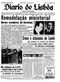 Quarta,  3 de Maio de 1961 (2ª edição)