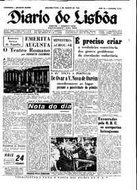 Segunda,  6 de Agosto de 1962 (1ª edição)