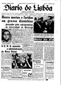 Segunda,  1 de Outubro de 1962 (2ª edição)