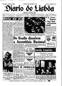 Sábado,  6 de Outubro de 1962 (1ª edição)