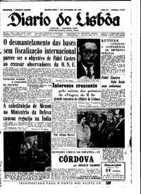 Quinta,  1 de Novembro de 1962 (1ª edição)