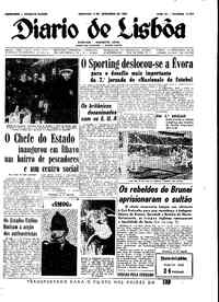 Domingo,  9 de Dezembro de 1962 (1ª edição)