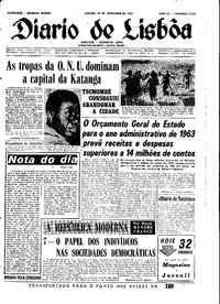 Sábado, 29 de Dezembro de 1962 (1ª edição)